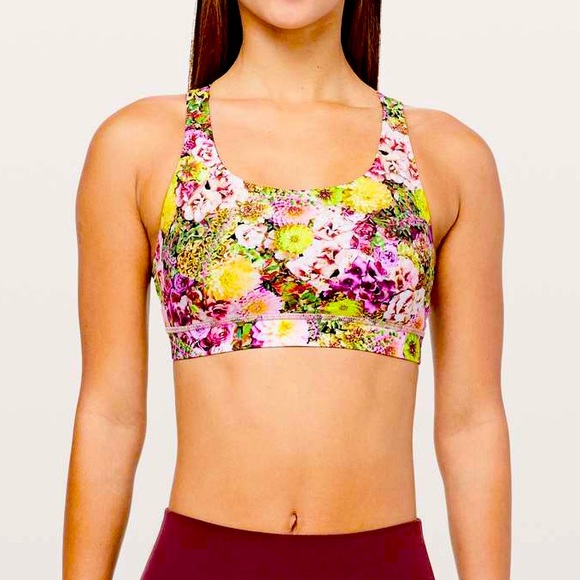 Lululemon energy bra floral multicolor 4 6 - Picture 6 of 6
